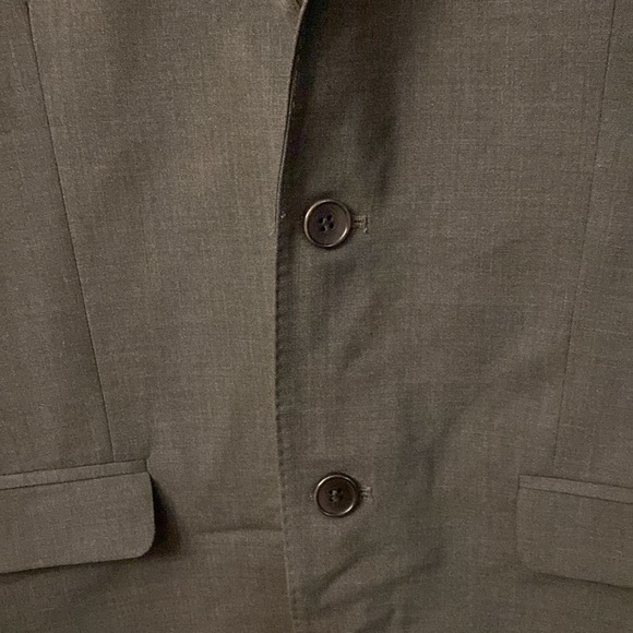 H&M men’s wool gray two button front jacket / blazer full lined  6 pockets 38R - Picture 3 of 15